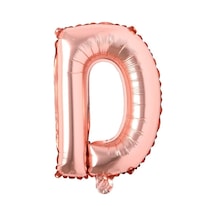 D Harf Rose Gold Folyo Balon16 İnç 36 cm