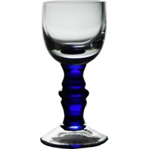 Paşabahçe 21196 El İmalatı Mavi Kristal Mini Likör Kadehi