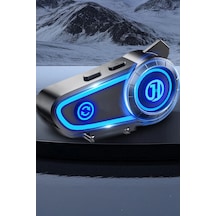Rgb Motosiklet Kask Kulaklığı Yeni Nesil İnterkom Işıklı Kask Kulaklığı Motor Kurye Ekipman