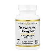 California Gold Nutrition, Resveratrol Complex With Grape Seed Extract, Red Wine Extract, And Trans-resveratrol, 60 Veg Capsules