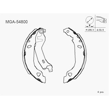 MGA 54800 KAMPANA BALATA TEMPRA TIPO PUNTO 93- 180x32