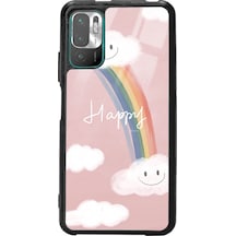 Xiaomi Redmi Note 10 5g Happy Cloude Tasarımlı Glossy Telefon Kılıfı Siyah