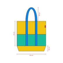 Baghashtag Color Pop 96 Limited Edition: 6 Cepli Çok Renkli File Plaj Çantası
