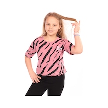 Toontoy Kids Toontoy Kız Çocuk Komple Baskılı Tişört Gülkurusu