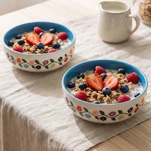 Seramik Salata Kasesi, Yulaf Granola Ve Kahvaltı Kasesi, Sağlıklı Beslenme Ve Diyet Kabı, Smoothie Bowl, Açai Bowl, Çorba Servis Kabı, Orta Boy Kase, Mikrodalga Uyumlu, Bahar Çelengi Çok Renkli