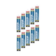 10 Adet Soudal Gri Mastik Silikonize 500 Gr