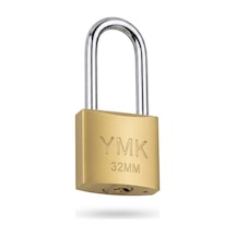Ymk Sarı Boyalı Uzun Kancalı Döküm Asma Kilit 32mm