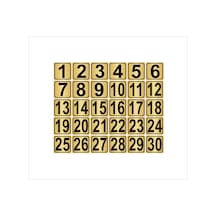Metal Kapı,masa,dolap Numarası 7cmx7cm 30 Adet (1…30) Altın Renk Metal