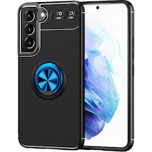 Galaxy Uyumlu S22 Plus Kılıf Klfs Ravel Silikon Kapak - Siyah-mavi Siyah-mavi