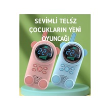 Çocuklar Için Kamp Yürüyüş El Telsizi Şarj Edılebılır 3km Menzil Pembe F534c