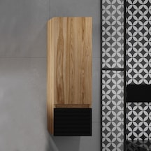 Denko Taylan 30 Cm Mdf Siyah Banyo Boy Dolabı Siyah