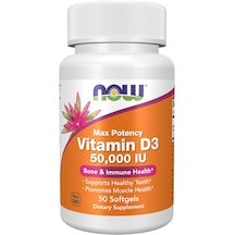 Now Foods Vitamin D3 Max Potency 50,000 Iu 50 Softgels Orijinal Usa Menşeii Dmmedicineden