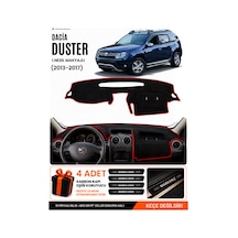 Dacia Duster 1.nesil Makyajlı 2013-2017 Uyumlu Torpido Örtüsü - Siyah Kırmızı