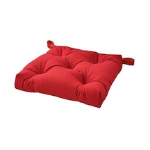 Sandalye Minderi Kırmızı Renk 40/35x38x7 Cm MeridyenDukkan Cırt-Cırtlı IKEA-Pamuklu