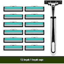 Bıçak Tıraş Makinesi Tıraş Makinesi Paslanmaz Çelik Manuel Kafa Erkek Vintage Sakal Bıçağı Sakal Bıçağı Sakal Bıçağı Elektrikli Değiştirme 12 Bıçak 1 Bıçak Sapı