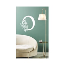 Ahşap Çiçek Işlemeli O Harfi Duvar Dekoru 30 Cm Mdf Tablo