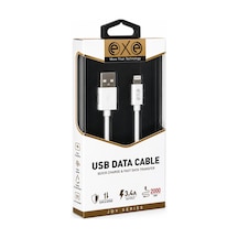 Exe Lightning Hızlı Şarj Ve Data Kablosu 3.4a 2 Metre Beyaz