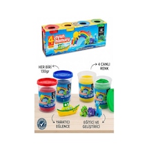 Oyun Hamuru 4 Renk 520gr 1 Paket Sentör 4 Lü Oyun Hamuru Kurumaya Karşı Dirençli Okul Öncesi Kreş Yumuşak Dokulu Çok  Renkli