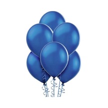Lacivert Metalik Balon 20 Adet Gri
