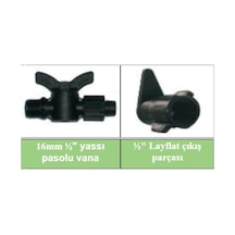 Bestpump 16mm Yassı Layflat Hortum Çıkış Parçası+damlama Vana Seti-25 Adet