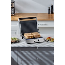 Homend Grilliant 1344h Inox Gövdeli, Döküm Çıkarılabilir Plakalı Tost Ve Izgara Makinesi