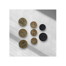 Düğme 1,2 Cm Ahşap Görünümlü 12 Adet - 693598969