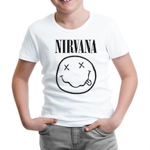 Nirvana - Logo Beyaz Çocuk Tshirt