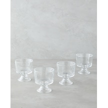 English Home Mae Cam 4'lü Cup - Dondurma Kasesi 270 Ml Şeffaf