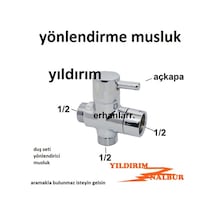Duş Seti Yönlendirci Musluk Sürgülü Duş Seti Aç Kapa Vana Yön Ver
