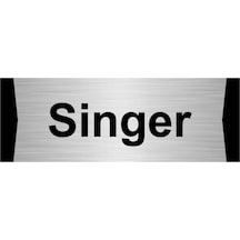 Singer 5x20cm Gümüş Renk Metal Yönlendirme Levhası