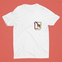 Noıssey Zürafa Tasarımlı Unisex Oversize T-shirt Çok Renkli