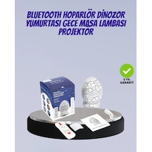 Bluetooth Bağlantılı Dinozor Yıldız Projektör Gece Lambası Ve Uyku Yardımcısı - 5000 Çok Renkli