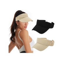 Unisex Uv Koruyucu Sporcu Plaj Vizör Şapka 2 Li Set (547423580)