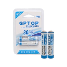 Ni-mh, 1.2v 1600mah, Aaa Şarj Edilebilir, Şarjlı İnce Kalem Pil, 2'li Paket