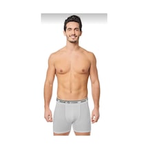 Erkek 6"Lı Beyaz Likralı Pamuklu Boxer Tekli Ambalaj 0060 001