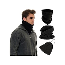 Just Cheap Store Çok Fonksiyonlu Unisex Terletmez Kumaş İpli Polar Bere Boyunluk 4741 Açık Mavi