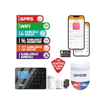 Ard-575+ Bgr-09 Gprs/gsm/wifi Kablosuz Alarm Paneli Ve Bgr-09 Kablosuz Sirenli 1 Yıl Ahm