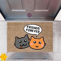 Kapı Önü Paspası Dekoratif Dijital Baskı Friends Forever P-2366 Renkli