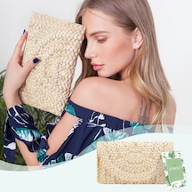 Sizin İçin Çantalar Kadın Hasır Dokuma Çanta Manşonlar Çanta Zarf Telefon Çantası Yaz Plaj Çok Renkli