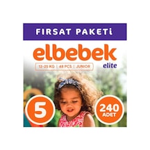 Elbebek Elite Bebek Bezi 5 Numara Junior Fırsat Paketi 240 Adet 5'li