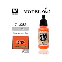 17 Ml. Fluorescentrescent Red Model Air Serisi Maket Boyası, Vallejo 71082 Standart