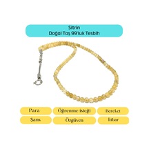Yıldız Doğal Taş Sitrin 6mm 99luk Doğal Taş Tesbih
