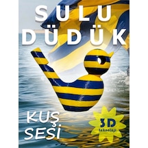 Sarı Lacivert Kuş Sulu Düdük - Kanarya Sesi Lacivert