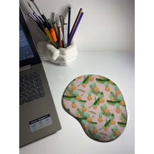 Tropikal Ananas Desenli Bilek Destekli Mouse Pad Mousepad