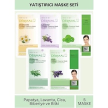 Dermal Yatıştırıcı Etkili Papatya Lavanta Cica Biberiye Ve Bitki Özlü Maske Seti 23gr X 5adet