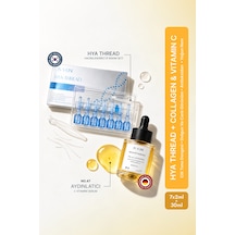 Ds V-lıne Hya Thread Kore Hyaluronik Hacimlendirici İp Nem Bakım Seti 7 Uygulama + %10 C Vitamini Kolajen Destekli Aydınlatıcı Serum 30 Ml