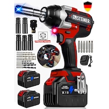 Steiner K 21 V Çelik Şanzuman 1600 Nm Akülü Somun Bijon Sökme Takma Sikma Makinesi Matkap Vidalama Kömürsüz