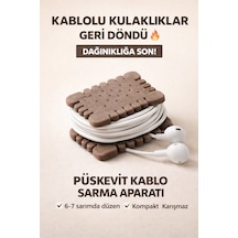 Püskevit Şeklinde Kablolu Kulaklık Sarma Aparatı Püskevit
