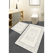 Chilai Home Touch Ekru 2'li Set Banyo Halısı Djt Renkli