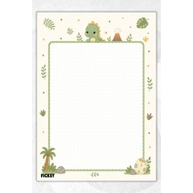 A4 Bloknot Kareli Defter - 50 Yaprak - Memopad - Notepad - Not Defteri - Not Kağıdı - 4149 Çok Renkli
